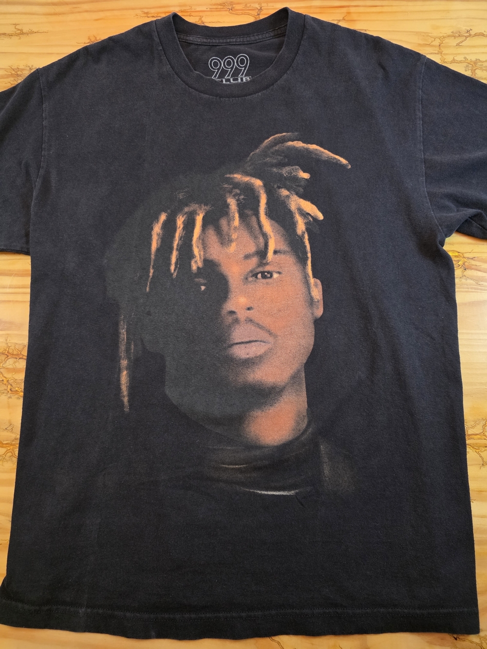 999 Club Juice WRLD Legends Never Die Black Portrait T Shirt Men’s Large